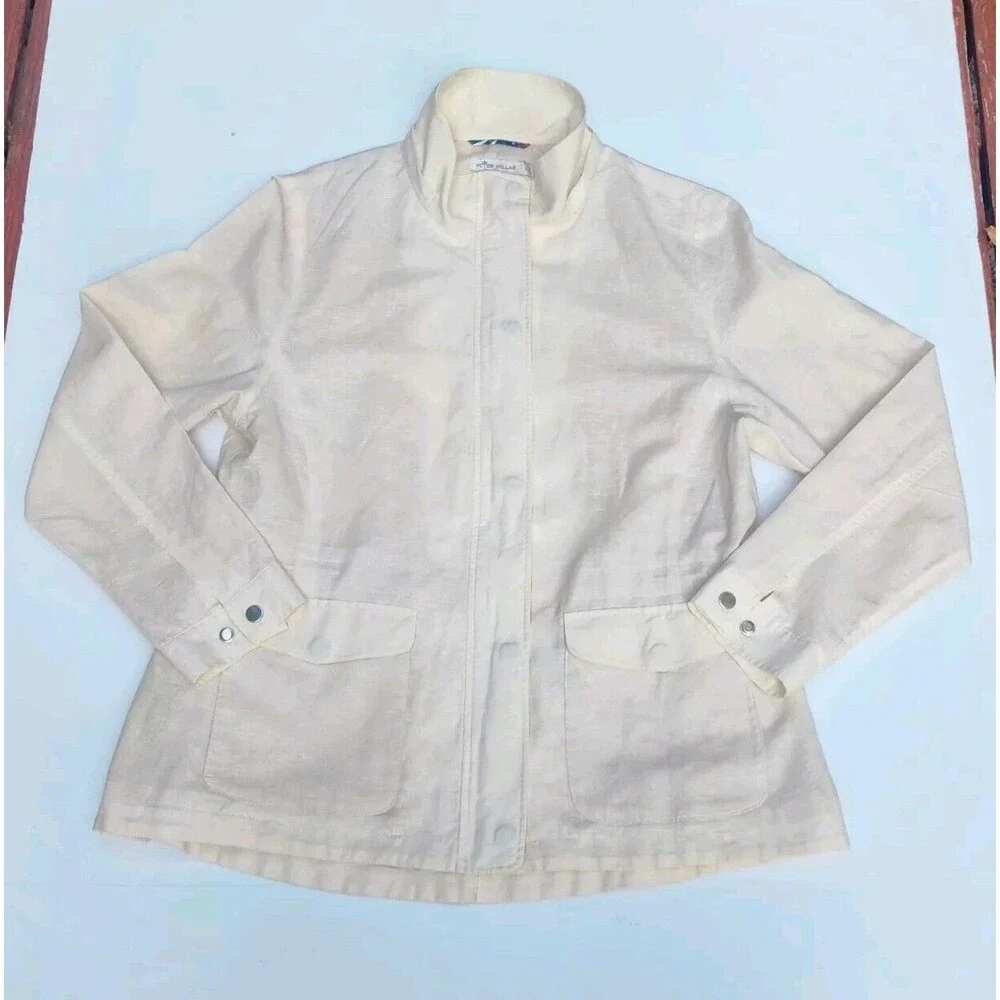 Peter Millar Women Linen/ Cotton Field Beige Discovery Jacket , Size Large‎ - Picture 4 of 15